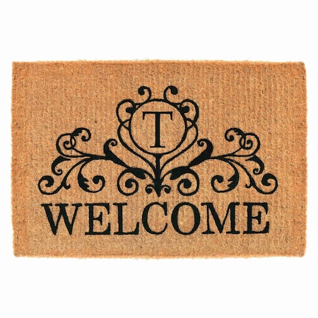 Calloway Mills Monogram Door Mat, Black, Natural, 18 in W x 30 in L 102561830T